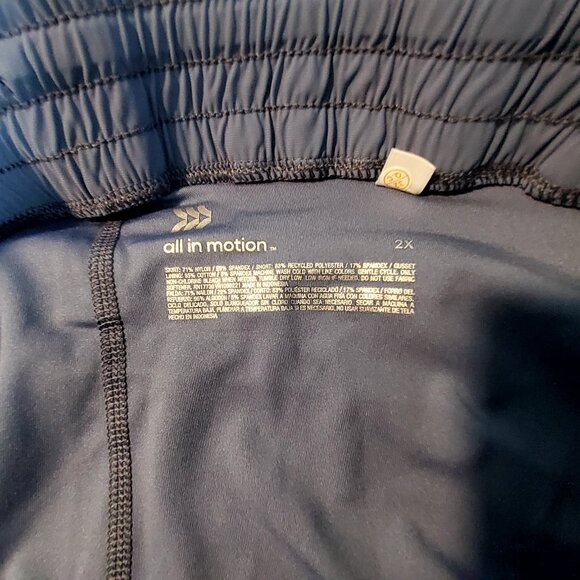 All In Motion 2X Blue Active Shorts Internal pocket for small essentials - Picture 7 of 7